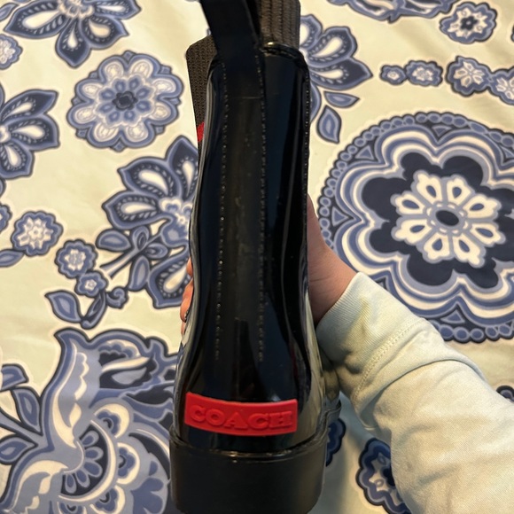 Coach Rain Boots Size 7 - Picture 7 of 9